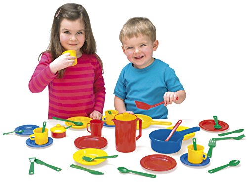 Dantoy 4223 41 Piece Toddler Cookware and Dish Set