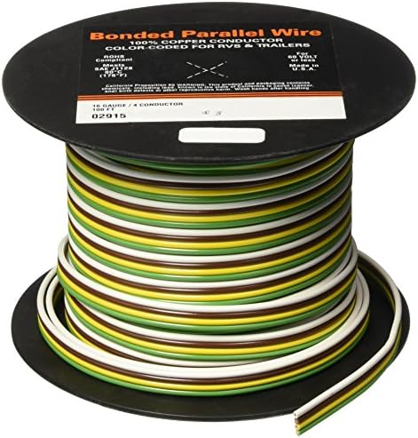 East Penn Deka (02915) 100' 16-4 Gauge Parallel Primary Wire, Yellow,Green,White,Brown