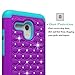Fierce XL Case, EC™ Hybrid [Dual Layer] [Drop Protection] Studded Rhinestone Crystal Bling Protective Case Cover For Alcatel OneTouch Fierce XL (Purple+Teal)