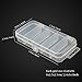Honbay 2PCS 5x2.4x1Inch Small Clear Visible Plastic Fishing Tackle Accessory Box Fishing Lure Bait Hooks Storage Box Case Container Jewelry Making Findings Organizer Box Storage Container Case