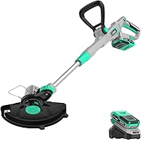 Litheli Cordless String Trimmer 12 Inch, 20V Battery Grass Trimmer/Wheeled Edger, 2-in-1 Weed Wacker with Auto Line Feed for 