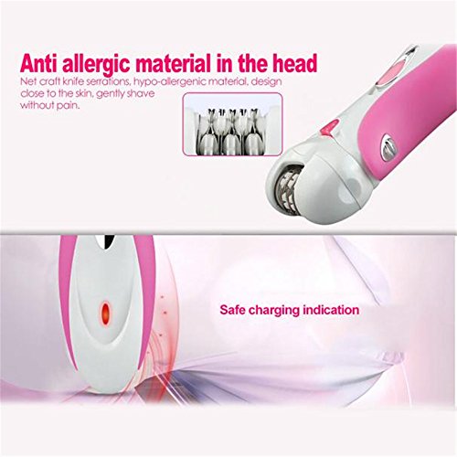 Face Epilator by Vibola 4-in-1 Rechargeable Electric Epilator & Hair Clipper Exfoliates Dead Skin - Thumbnail 4