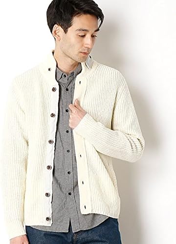 Amazon メンズメルローズ Men S Melrose 洗濯可能 スタンドカラージップアップニットブルゾン 01アイボリー Ll 5 カーディガン 通販