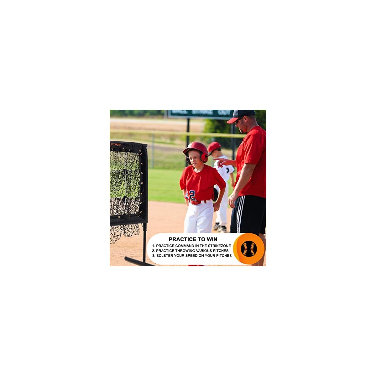 Pitching Net with Strike Zone Baseball Pitching Trainer Pitching