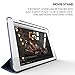 iPad Air 2 Case, Zeox iPad Air 2 Ultra Slim Fit Folio Smart Case Cover Stand Non Slip Protective Cover with Auto Wake/Sleep Feature for Apple iPad Air 2 Retina Display 2014 Release - Navy Blue