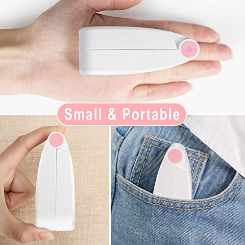 Skoloo Mini Handheld Fan, Electric Quiet Personal Battery Operated Fan, Mini Fan USB Rechargeable, Folding Hand Fans Portable Fan for School & Office, 2 Modes, Pink - Thumbnail 4