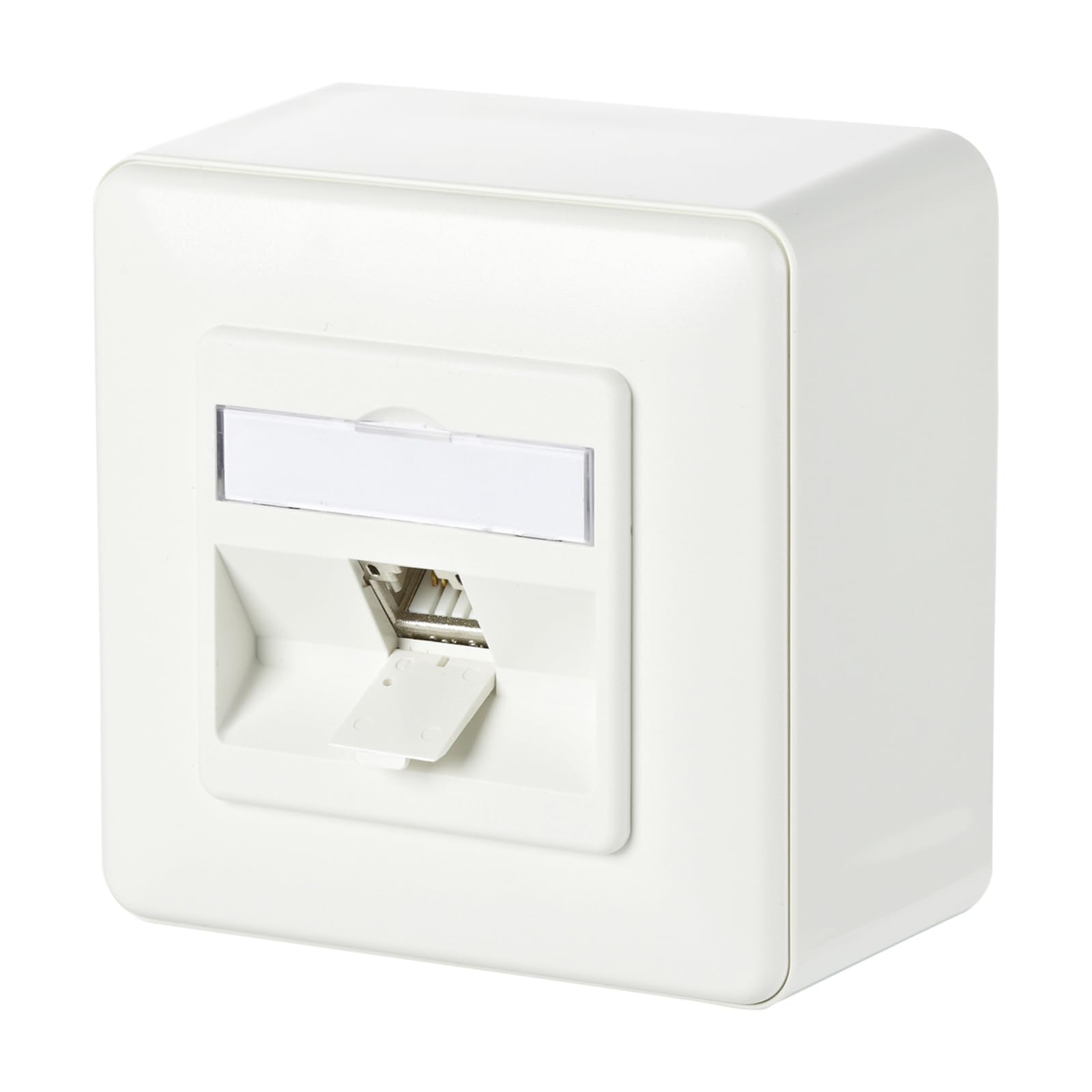 Metz Connect Network Socket Surface-Mounted CAT 6a 1 Port Pure White