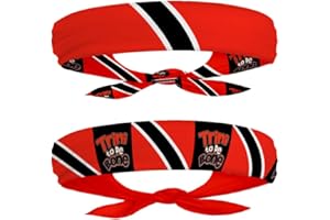 EVERYTHING CROPOVER Trinidad Tobago Flag Headband for Carnival, Fitness | Mens Womens Tieback Bandana Sweatband Thigh Leg Garter