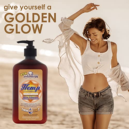 Malibu Tan Hemp Golden Glow Skin Firming Bronzing Moisturizer,18 fl oz