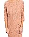 MEROKEETY Women's Elegant Floral Lace 3/4 Sleeve Cocktail Party Bodycon Dress