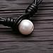Cultured Freshwater pearl Wrap Bracelet on Multi Strands Leather Beaded Jewelry for Women by Aobei Black Leather & White Pearl