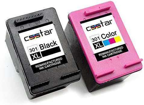 CSSTAR Remanufactured Ink Cartridge Replacement for HP 301XL for Envy 5530 4500 4502 4504 5532 DeskJet 1510 1512 1050a 2540 3050a 2542 2544 1000 2050 OfficeJet 4630 2620 Printer, Black & Ttri-colour