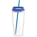 Tranzit Lid - Hot Cold Drink Tumbler - Double Wall -24oz. Capacity - Blue