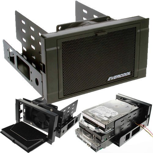 EverCool Dual 5.25 in. Drive Bay to Triple 3.5 in. HDD Cooling Box Pricepulse