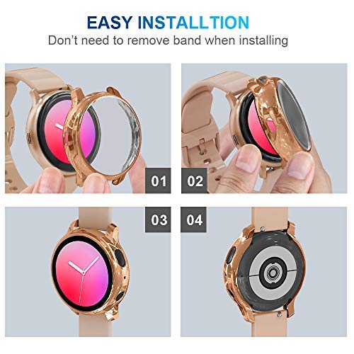 Rose Gold Samsung Active 44 2Pack] Tensea Compatible With Samsung