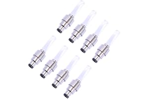 Milisten 8 Pack Wheel Lights Tire Lights with Air Nozzle for Car Bike Motorcycle Waterproof Led Bike Wheel Lights with Button