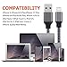 Sundix Lightning Cable 3Pack 10FT Nylon Braided iphone Charger USB Charging Cord, Compatible with iPhone X/8 Plus/8/7/7 Plus/6s/6s Plus/6/6 Plus/5/5S/5C/SE/iPad and iPod (Black)