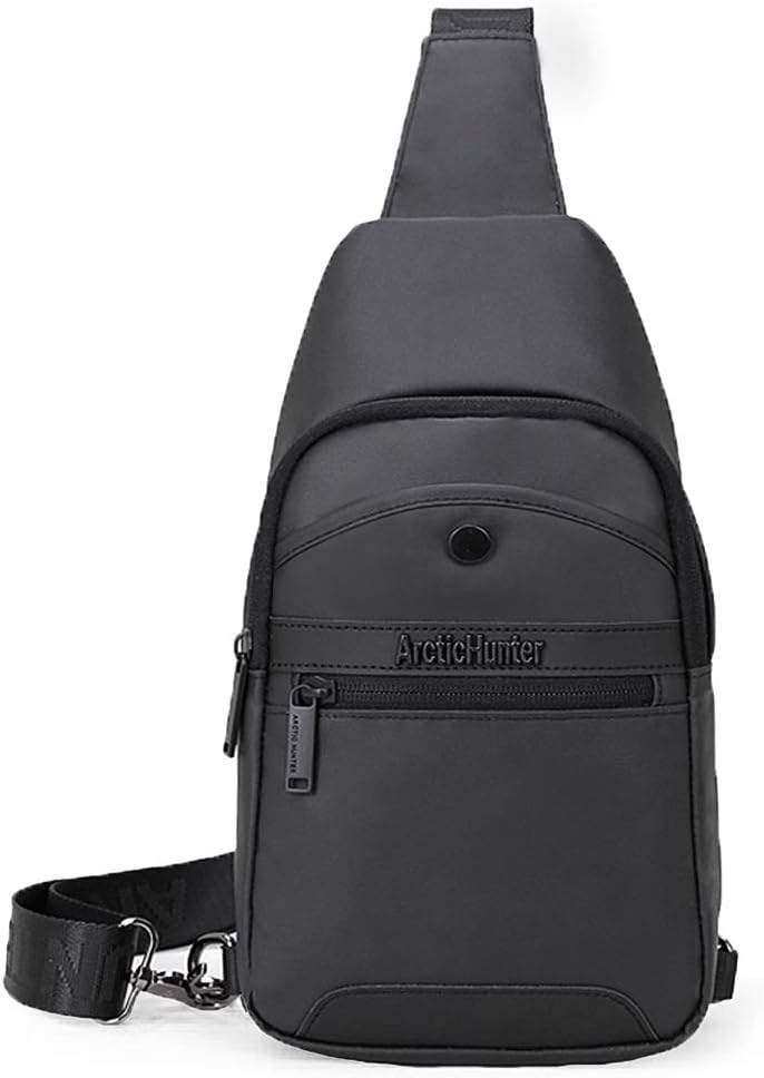 LAPACKER Convertible USB Chest Shoulder Bag Backpack Lightweight Travel Outdoor Sports Crossbody Chest Bag Nylon Sling Bag