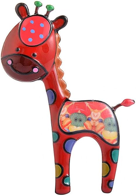 Jirafa Roja De Dibujos Animados Para Ninas Accesorios De Ropa Cute Animal Enamel Kid Pin Jewelry Broches De Boda Amazon Es Deportes Y Aire Libre