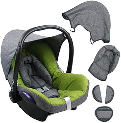 Funda para portabeb/&eacute;s Set completo Bambini Mundo Funda de repuesto para maxi-cosi cabriofix de 6/&nbsp;piezas gris//gris claro