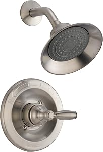 Peerless Claymore Single-Handle Shower Faucet Trim Kit with Single-Spray Shower Head, Brushed Nickel PTT188780-BN (Valve Not Included)