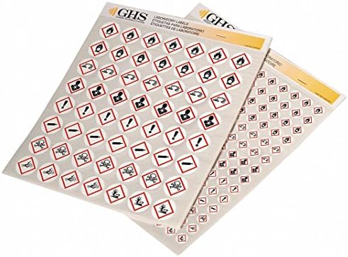 GHS/HazCom 2012: Hazard Class Pictogram Label, Variety Pack , 1/2" each (Pack of 1820)