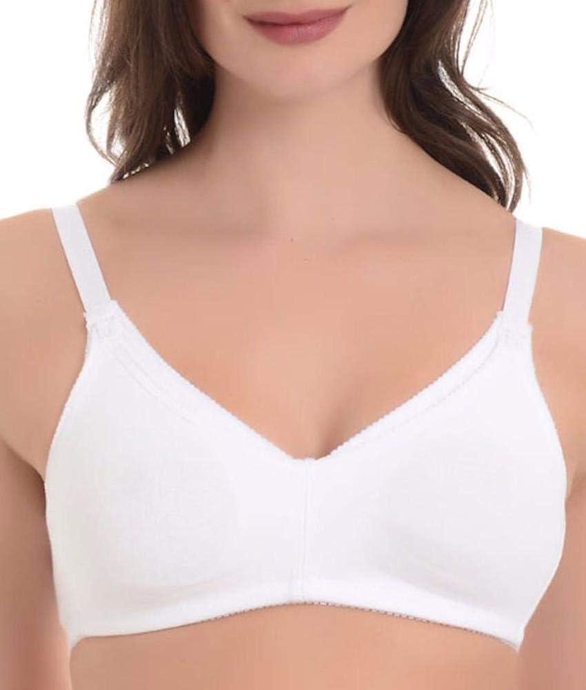 QT Molded Soft Cup Nursing Bra (370) 40C/White at Amazon Women’s