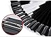 Pack of 2 - GOGOONLY 50 Black Tips Fan-shaped Nail Art Display Chart Acrylic False Tips Practice Tool - 100 Tips in Total - BH000853