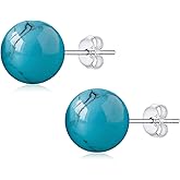 Tiger Eye Post Stud Earrings for Women 8mm Brown Ball Earrings Sterling Silver Hypoallergenic Tiger Eye Earrings Handmade Gemstone Earrings Tiger Eye Jewelry for Girls