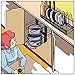 Kitchen Pot Pan Organizer - Cabinet Kitchen Organizers with Large Storage Capacity - Kitchen Cabinet Organizers and Storage for Small and Large Cookware - Countertop Pot Rack - Lid Organizer