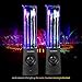 SoundSOUL Bluetooth Dancing Water Speakers LED Speakers Wireless Water Fountain Speakers (Bluetooth 4.0, 4 Colored LED Lights, Dual 3W Speakers, Built-in Rechargeable 2500mAh Battery) - Black