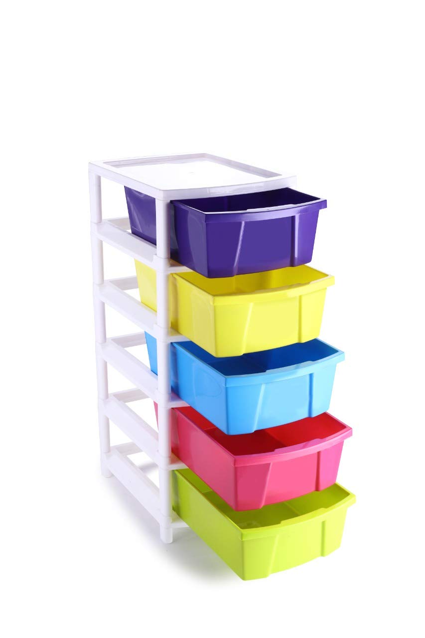 Plastic Modular Drawer System, Multi Color (2 Drawer) Amazon.in Home