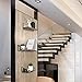 NEX Wall-Mounted Floating Shelves, Set of 3 Rustic Wood Wall Shelves for Living Room, Bedroom, Bathroom