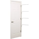 Household Essentials H12001 Hinge It Clutterbuster Four Bar Hanging Valet | Behind the Door Clothing and Towel Rack | White