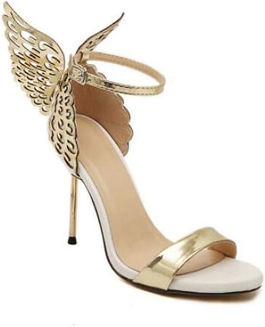 Colorful Butterfly Wings Nightclub Shoes Color Matching Stiletto high Heel Sandals JDF®