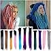 20 inch Dreadlocks Sythetic Dreadlock Extensions Handmade Fake Dread Extension for Women Men Reggae Hip-hop Twist Crochet Braiding Long Single Ended Black+ Dark Blue+ Sky Blue 10 Strands