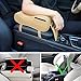 GSPSCN Car Center Console Armrest Pad Soft Memory Foam Pu Leather with Storage Pockets Seat Cushion (Beige)