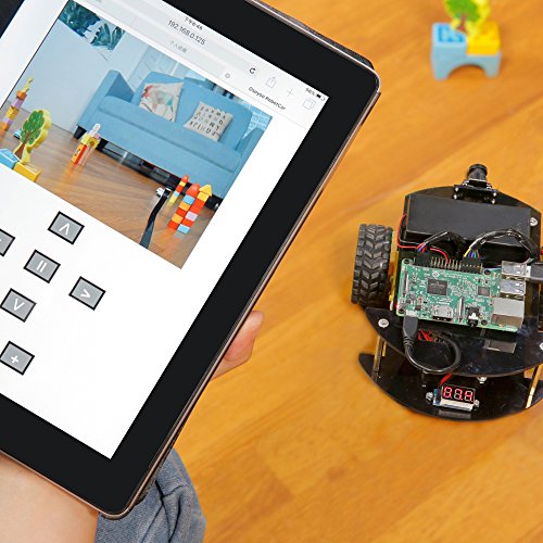 OSOYOO Robot Car Kit Starter Learning Kit for Raspberry Pi 3B B+ Zero Android/iOS APP WiFi Wireless Webcam 1280x720 Megapiexl with Raspberry Pi 3B