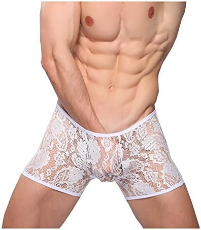 Men's Sexy See Through Lace Underware Men's boxer Brief