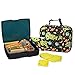 Bentology Lunch Bag and Box Set for Kids - Boys Insulated Lunchbox Tote, Bento Box, 5 Containers and Ice Pack - 9 Pieces - Alien