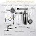 13 Piece Black Bar Set Cocktail Shaker Set with Mixing Glass - Premium Mixology Bartender Kit and Cocktail Set for Drink Mixing - Perfect Bar Kit for Home with Drink Shaker, Bar Tools & Recipe Book