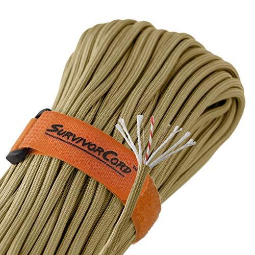 Titan Paracord 620 LB SurvivorCord | 100 FEET, Coyote Brown
