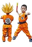 Unisex Adluit and Child Dragon Ball Z Son Goku Cosplay Costume Kids Halloween Kung Fu Suit