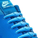 HICKIES 1.0 Original Unisex One-size Fits All Elastic No-Tie Shoelaces For All Types Of Shoes Cyan(14 HICKIES Laces)