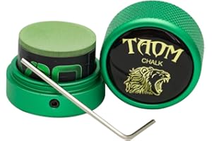 YEUEK TAOM Pool Chalk Holder Round Shaped Practical Tool Billiards Accessories Magnetic Mini Chalk Tip Case Container Round Box Billiards