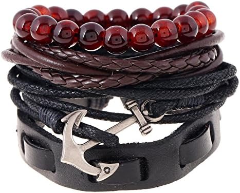 HSDZ Simple Retro Multilayer Hand Woven Bracelet Jewelry Leather Wristbands Bracelets