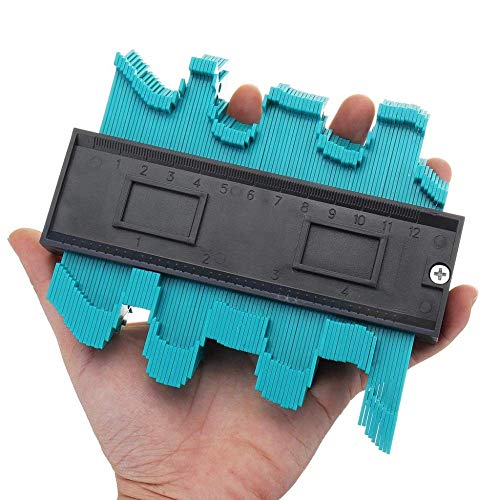 Contour Gauge Duplicator 5" Plastic Circular Frame Profile Contour Gauge Duplicator Wood Marking Measuring Tool Tiling Laminate Tiles General Tools