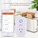 Jinvoo Wi-Fi Smart Plug Wireless Outlet, Remote Control Your Devices, No Hub Required, Compatible with Alexa Echo, Works with Google Home