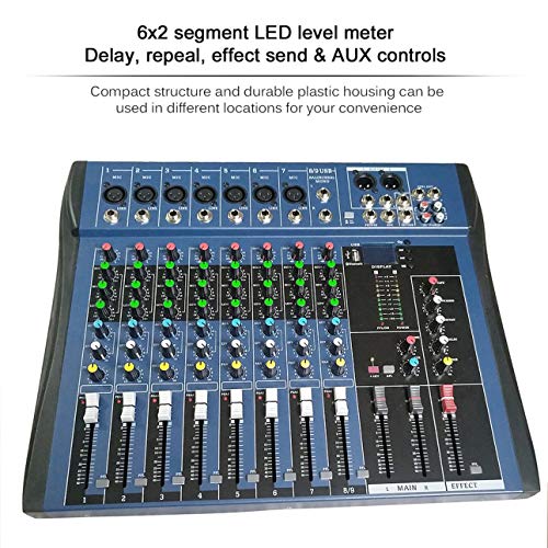 Smartlove1P CT8 8 Channel Professional Stereo Mixer Live USB Studio Audio Sound Console Network Anchor Device Vocal Effect Processor