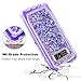Coolden Glitter Case for Galaxy Note 8 Case Cute Bling Sparkle Clear 3D Quicksand Cover Shockproof Bumper Dual Layer Anti-Drop PC Frame TPU Back Skin for 6.3 Inches Samsung Galaxy Note 8, Purple